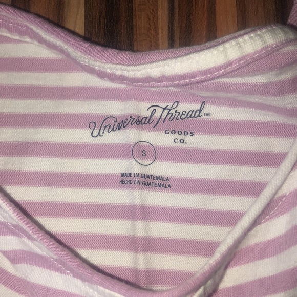 Target (universal threads) pink & white striped muscle tank - Picture 2 of 2